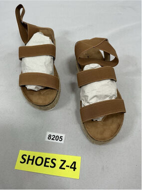 Womans New Nature Breeze Kacie Strappy Espadrille Wedge Sandals Size 8.5 Camel